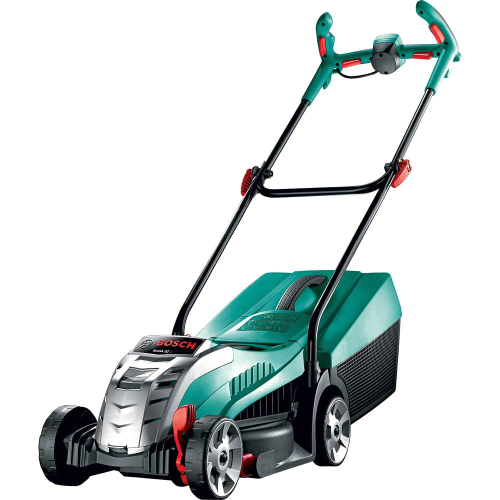 Bosch ROTAK 32 LI ERGOFLEX 36v Cordless Rotary Lawnmower 320mm Cut with 1 Lithium Ion Battery 26ah Bosch ROTAK 32 LI ERGOFLEX 36v Cordless Rotary Lawnmower 320mm Cut with 1 Lithium Ion Battery 26ah