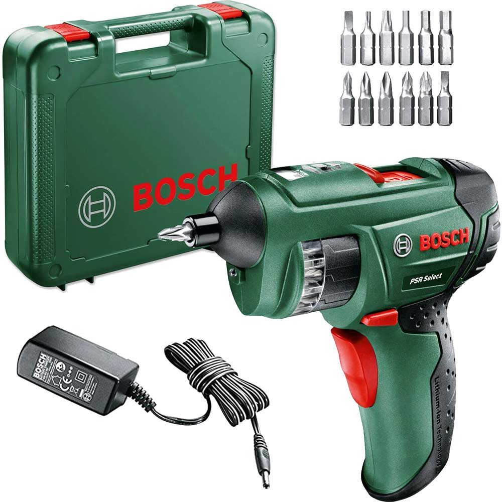Bosch PSR SELECT 36v Cordless Screwdriver with Integral Lithium Ion Battery 12 Bits Bosch PSR SELECT 36v Cordless Screwdriver with Integral Lithium Ion Battery 12 Bits