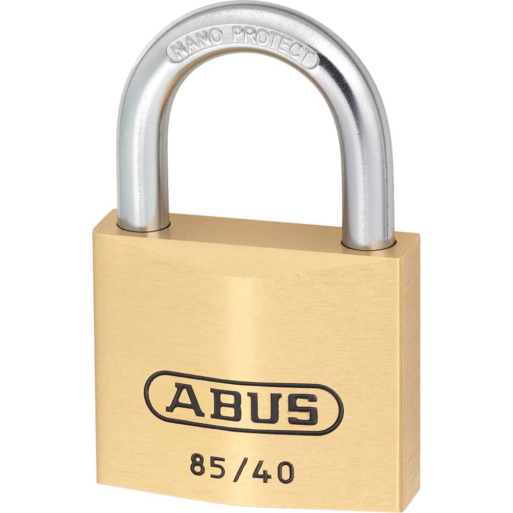 Abus 40mm 85 Series Classic Brass Padlock Keyed Alike To Suite 709 Abus 40mm 85 Series Classic Brass Padlock Keyed Alike To Suite 709