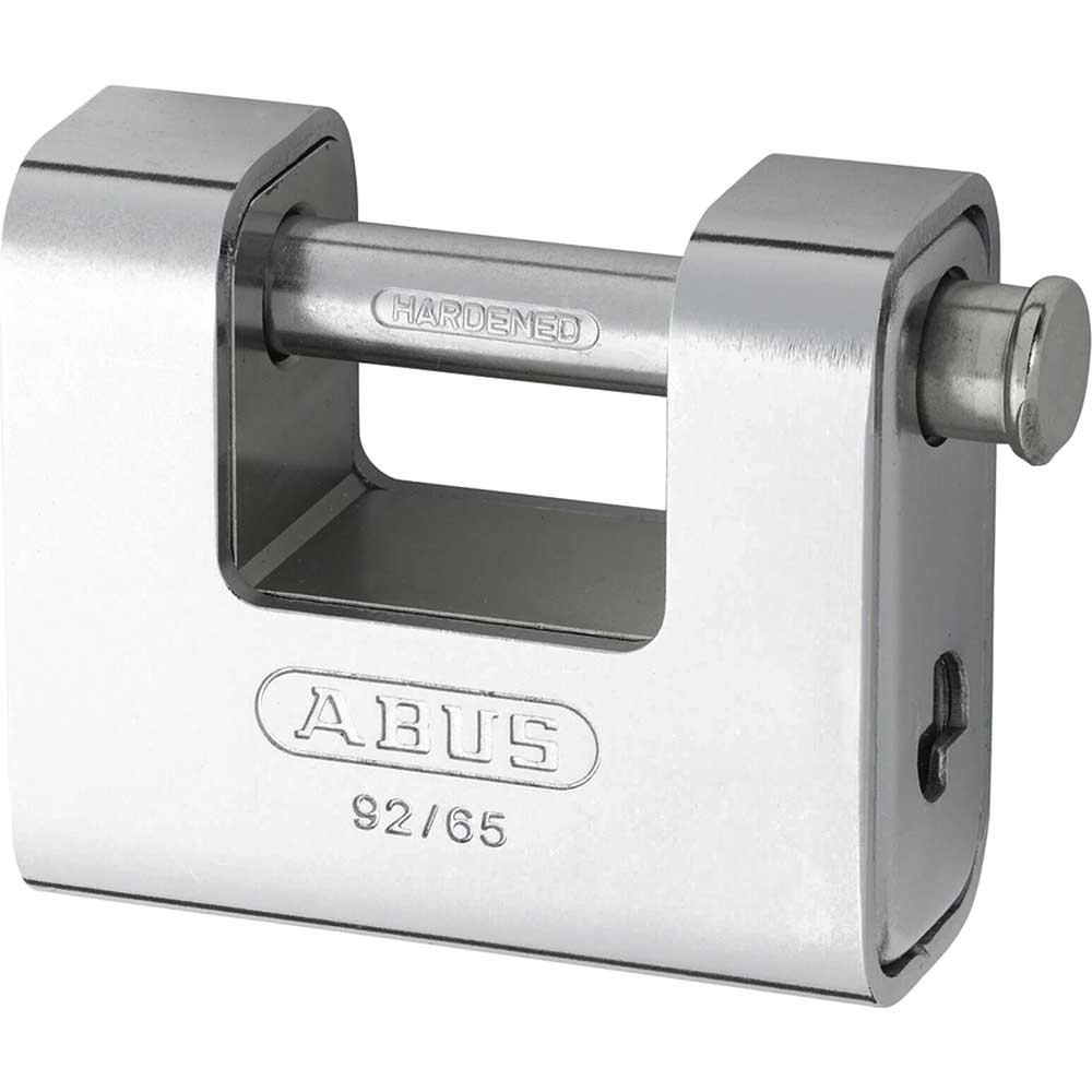 Abus 65mm 92 Series Monoblock Shutter Padlock Steel Padlock Keyed Alike to Suite KA8511 Abus 65mm 92 Series Monoblock Shutter Padlock Steel Padlock Keyed Alike to Suite KA8511