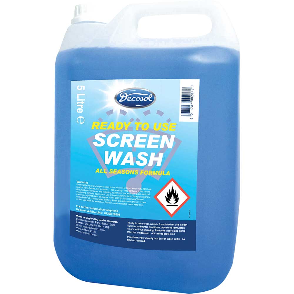 Decosol Ready Mixed Screen Wash 5 Litre Decosol Ready Mixed Screen Wash 5 Litre