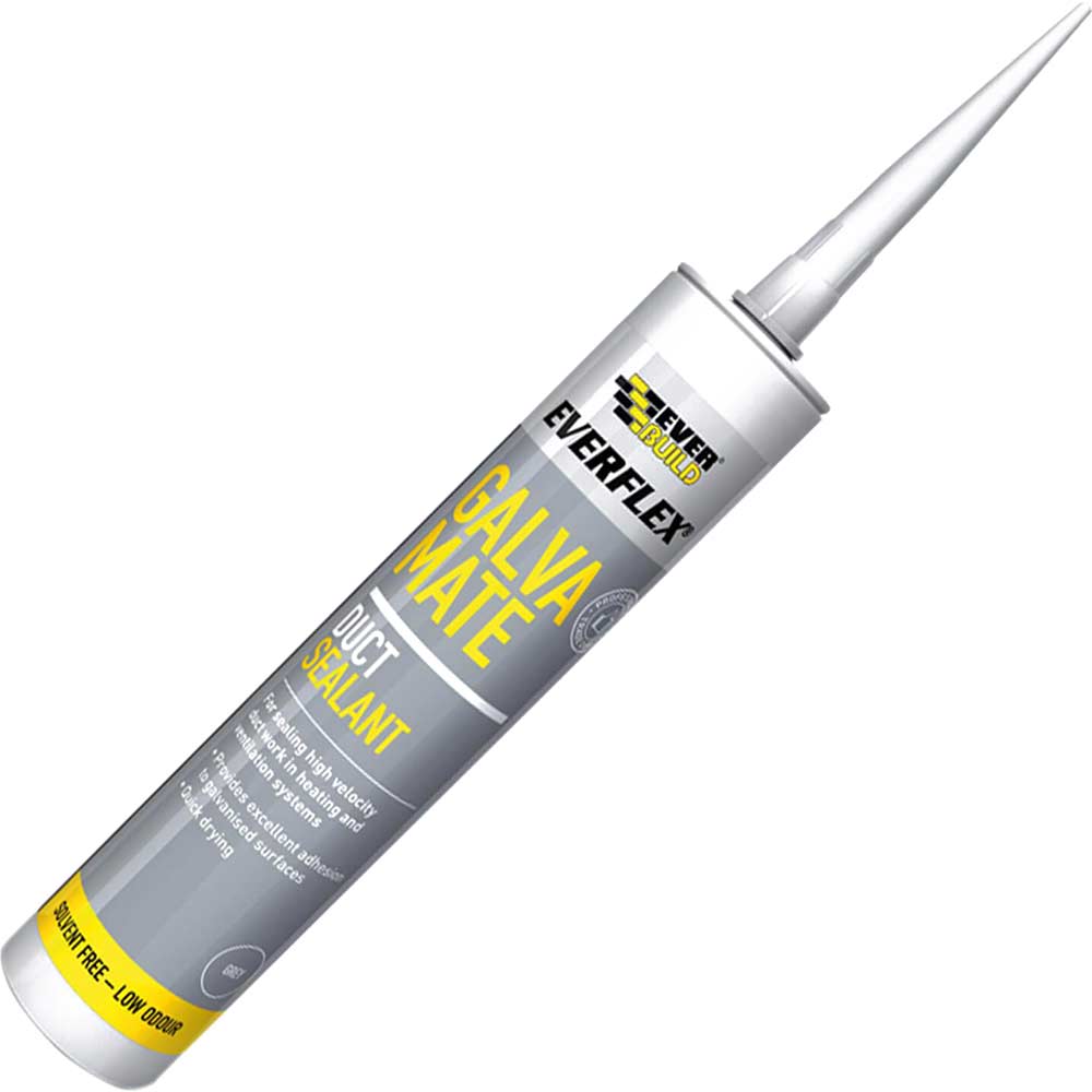 Everbuild Galva Mate Sealant Adhesive Grey C3 Cartridge for Duct Work in Heating and Ventilation Systems Everbuild Galva Mate Sealant Adhesive Grey C3 Cartridge for Duct Work in Heating and Ventilation Systems