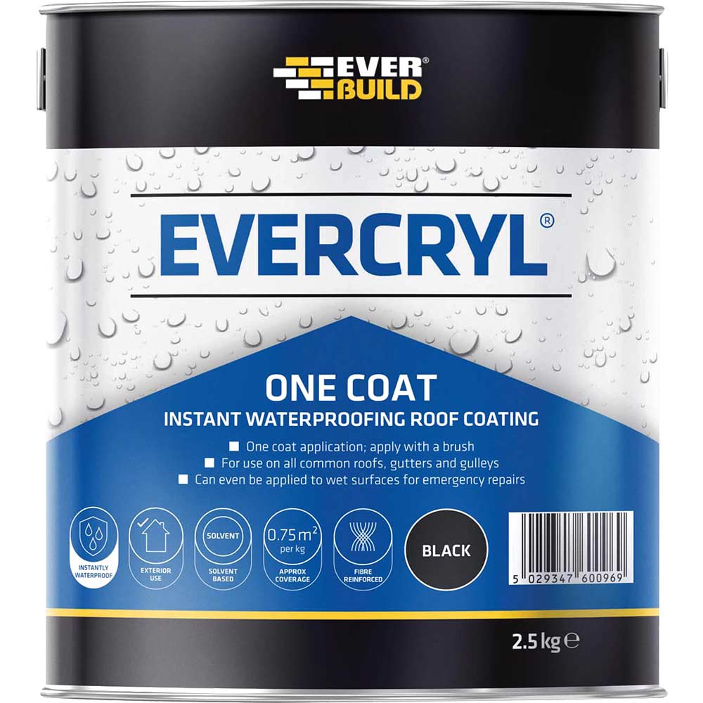 Everbuild Evercryl One Coat Black 25kg Everbuild Evercryl One Coat Black 25kg