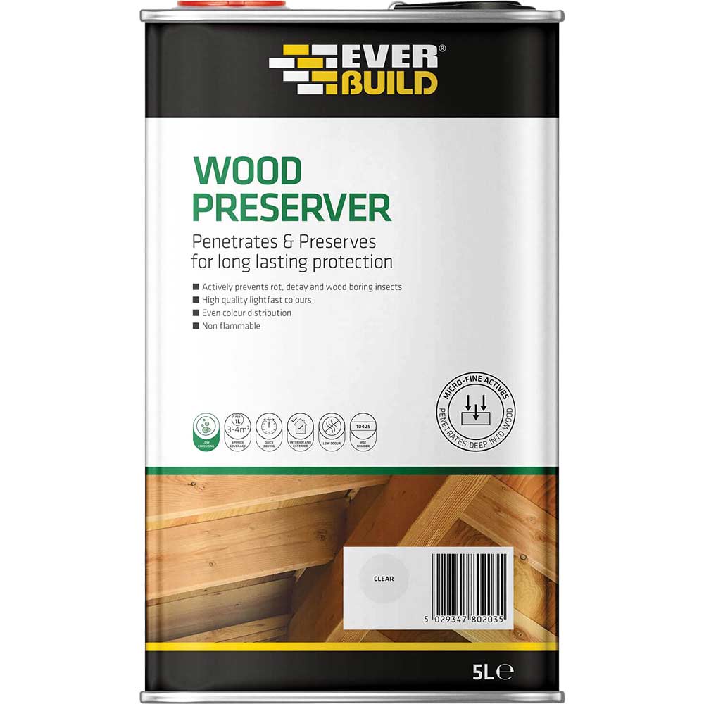 Everbuild Lumberjack Wood Preserver Fir Green 5 Litre Everbuild Lumberjack Wood Preserver Fir Green 5 Litre