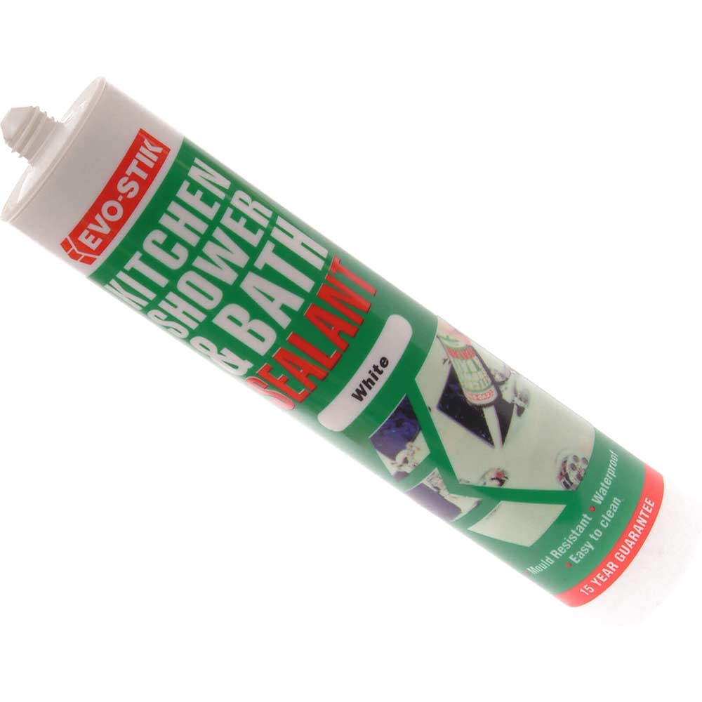 Evostik Kitchen Shower Bath Silicone Sealant White Evostik Kitchen Shower Bath Silicone Sealant White