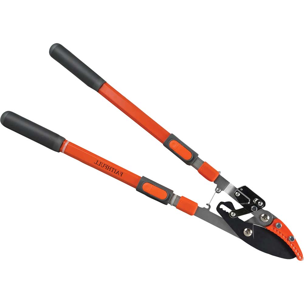 Faithfull Samurai Anvil Curved Blade Ratcheting Lopper with Telescopic Handles 700mm 1000mm Faithfull Samurai Anvil Curved Blade Ratcheting Lopper with Telescopic Handles 700mm 1000mm