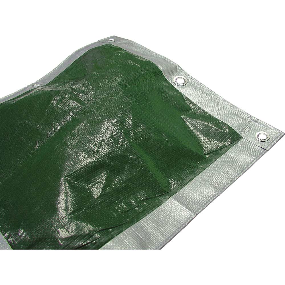 Faithfull Green Silver Waterproof Tarpaulin 54 Metre x 36 Metre 18 x 12 Faithfull Green Silver Waterproof Tarpaulin 54 Metre x 36 Metre 18 x 12