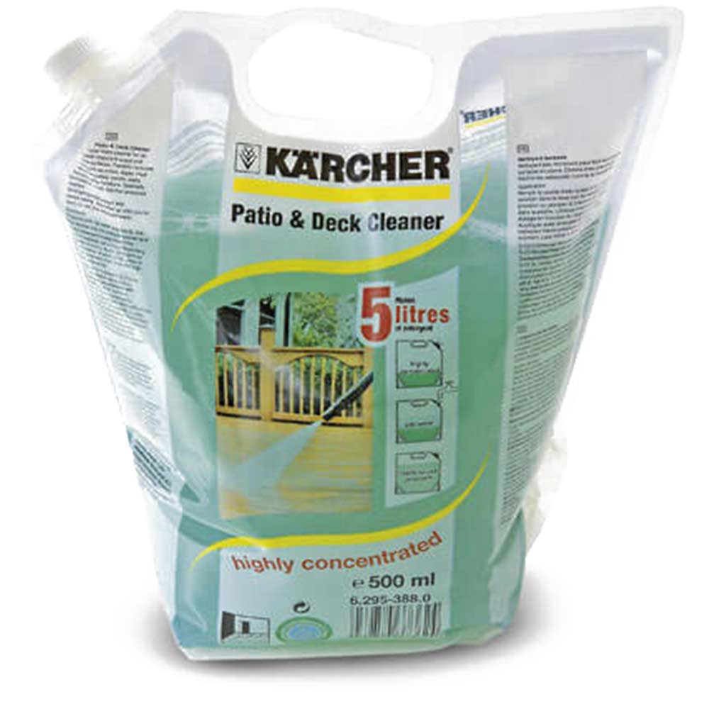 Karcher Concentrate Patio and Deck Detergent Cleaner Pouch Makes 5 Litres for Pressure Washers Karcher Concentrate Patio and Deck Detergent Cleaner Pouch Makes 5 Litres for Pressure Washers