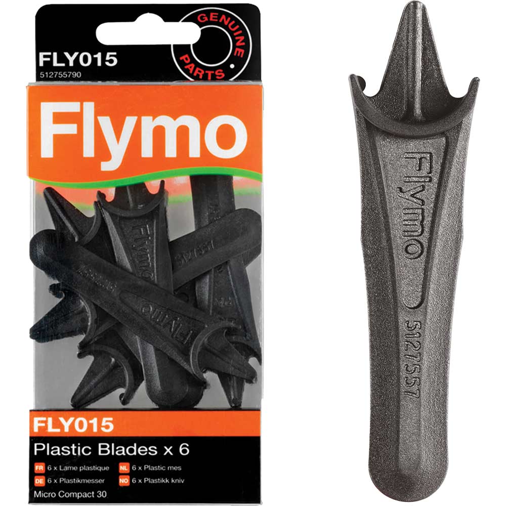 Flymo FLY015 Replacement Plastic Blades for Micro Compact Lawnmowers Pack of 6 Flymo FLY015 Replacement Plastic Blades for Micro Compact Lawnmowers Pack of 6