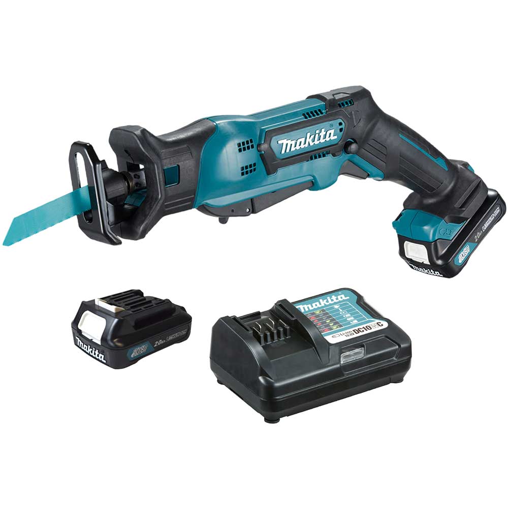 Makita JR103DZ 108v Cordless CXT Reciprocating Saw with 2 Lithium Ion Batteries 2ah Makita JR103DZ 108v Cordless CXT Reciprocating Saw with 2 Lithium Ion Batteries 2ah