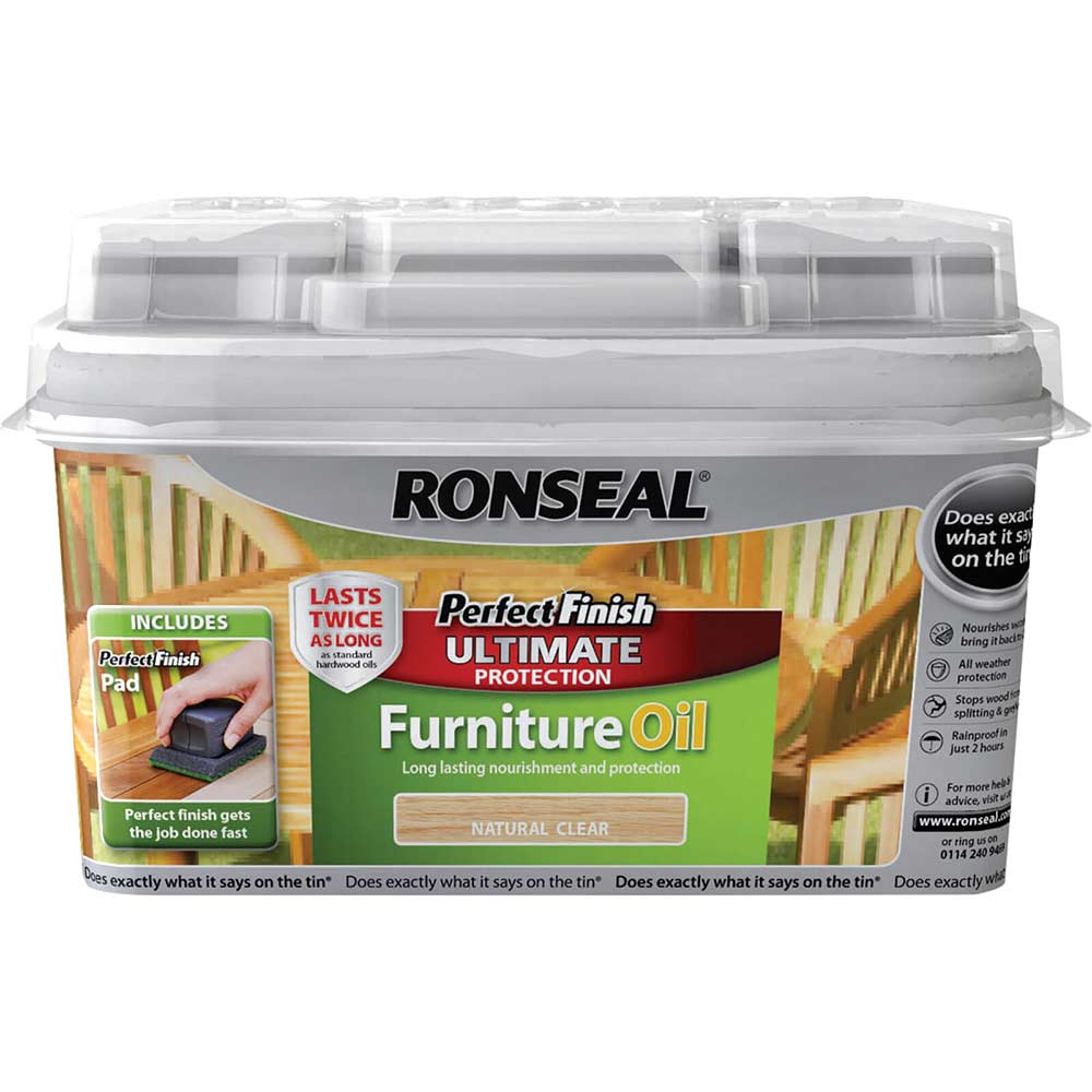 Ronseal Perfect Finish Hardwood Garden Furniture Oil Bteak 750ml Ronseal Perfect Finish Hardwood Garden Furniture Oil Bteak 750ml
