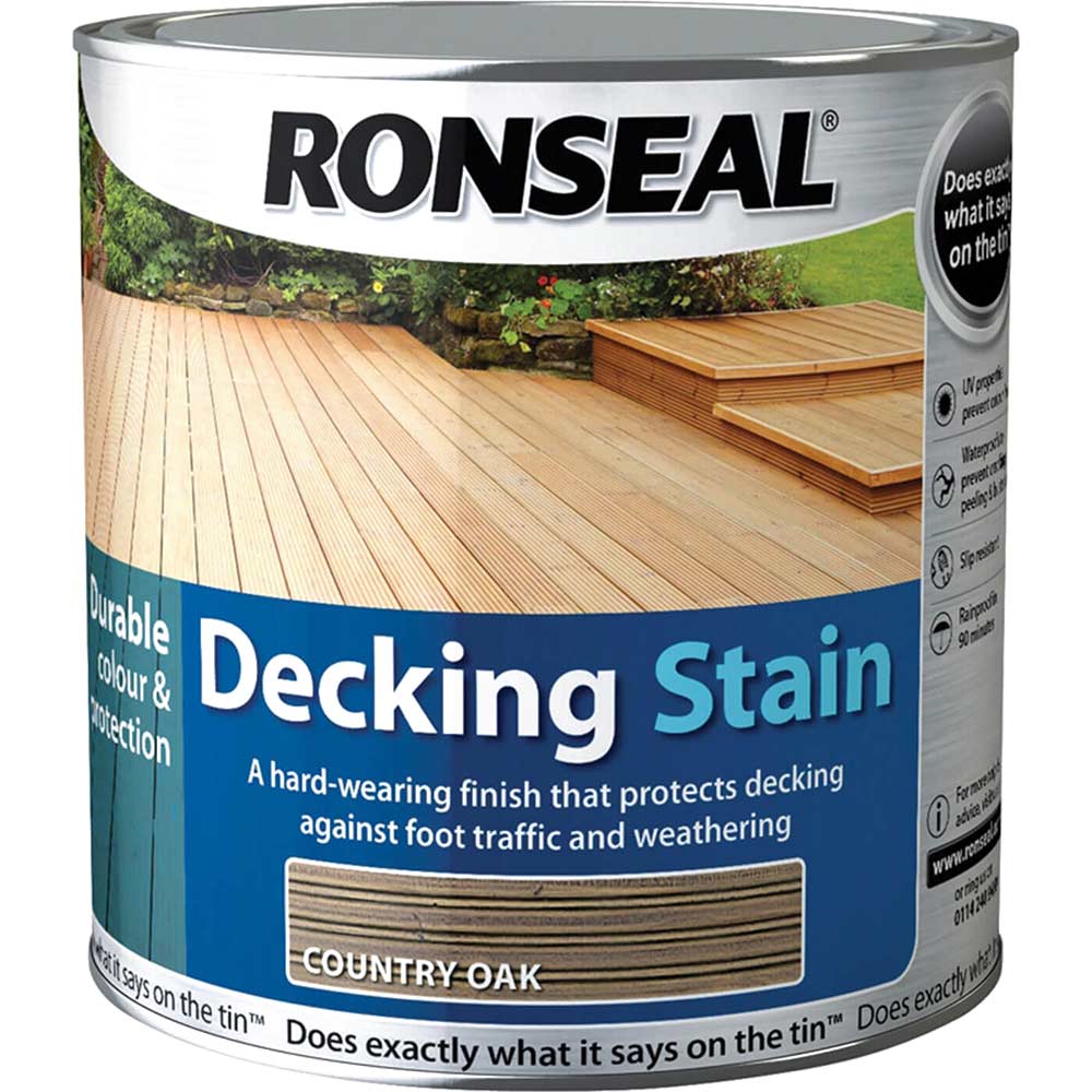 Ronseal Decking Stain Rich Teak 25 Litre Ronseal Decking Stain Rich Teak 25 Litre