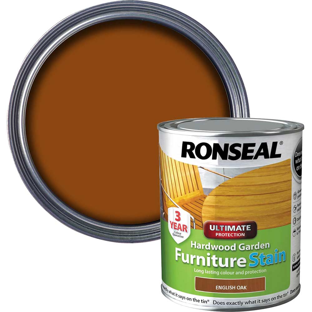 Ronseal Hardwood Furniture Stain Dark Oak 750ml Ronseal Hardwood Furniture Stain Dark Oak 750ml