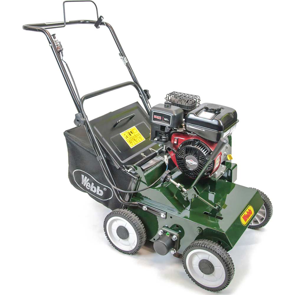 Webb LS38 Petrol Scarifier with Collector 380mm Rake with 4 Stroke Petrol Engine Webb LS38 Petrol Scarifier with Collector 380mm Rake with 4 Stroke Petrol Engine