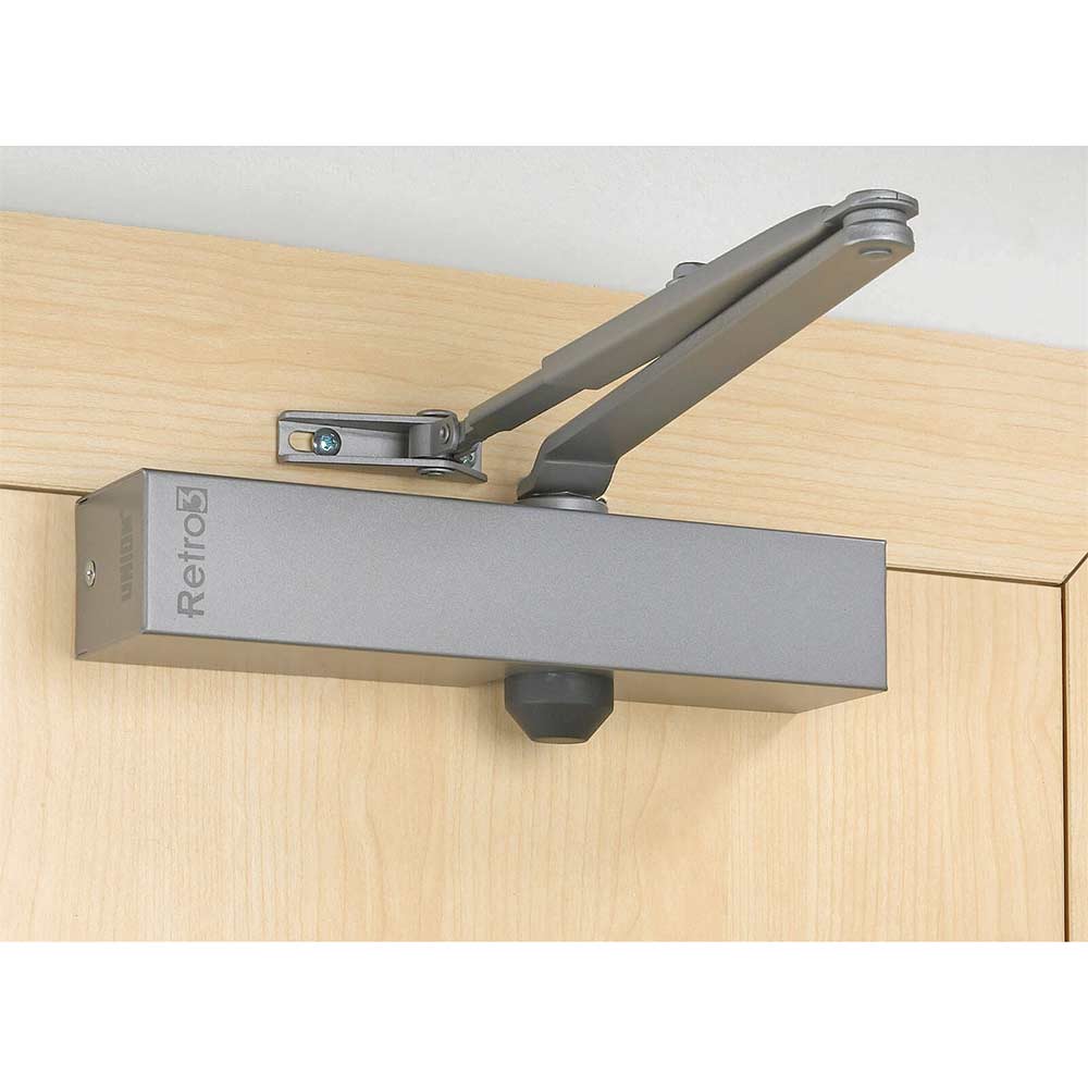 Union Locks Replacement Door Closer Size 4 Silver Finish JRETRO4SIL Union Locks Replacement Door Closer Size 4 Silver Finish JRETRO4SIL