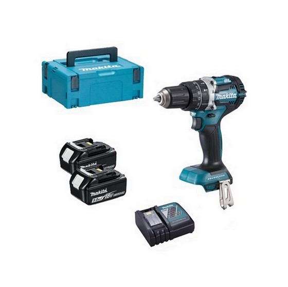 MAKITA DHP484RTJ 18V BRUSHLESS COMBI HAMMER DRILL WITH 2 X 50AH LIION BATTERIES SUPPLIED IN MAKPAC CASE MAKITA DHP484RTJ 18V BRUSHLESS COMBI HAMMER DRILL WITH 2 X 50AH LIION BATTERIES SUPPLIED IN MAKPAC CASE