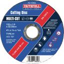 Faithfull 45 115mm Universal Thin Cut 1mm Angle Grinder Cutting Disc Pack of 10