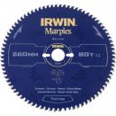 Irwin Marples Circular Saw Blade 260mm x 80 Teeth x 30mm Bore ATB Neg M