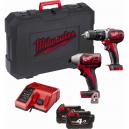 Milwaukee M18BPP2C Compact Combi Drill and Impact Driver with 2 Lithium Ion Batteries 4ah