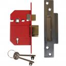 Union Locks Strongbolt 2200S BS 5 Lever Mortice Sash Lock 68mm Satin Chrome