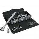 WERA 8100 SC 7 ZYKLOP METAL PUSH 12IN SLIM RATCHET and SOCKET SET METRIC 28PC