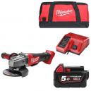 MILWAUKEE M18CAG115XPD501B 18V BRUSHLESS 115MM ANGLE GRINDER WITH 1X 50AH LIION BATTERY CHARGER and CANVAS BAG