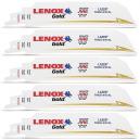 LENOX 2110012110GR PACK OF 5 GOLD METAL CUTTING RECIPROCATING SAW BLADES 25X305MM 10TPIX