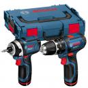 BOSCH GSB1082 LI COMBI DRILL GDR108VLI IMPACT DRIVER 108V 2x 20AH LIION BATTERIES IN LBOXX