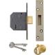 Yale Locks PM562 High Security BS 5 Lever Mortice Dead Lock 80mm 3 Polish Brass